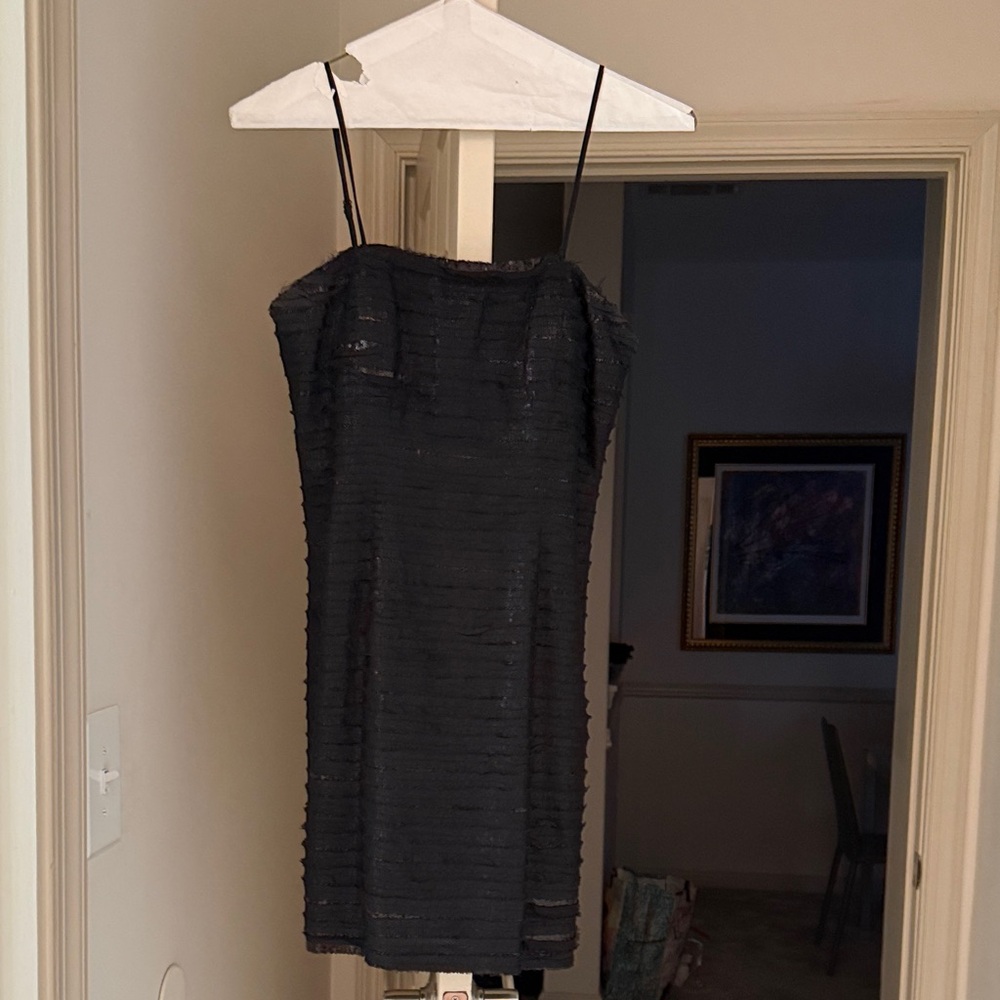 Calvin Klein Black Textured Dress